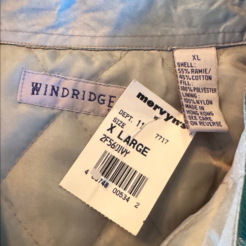 Windridge Plaid Green and Purple lined Shirt Jacket XL. NWT - Picture 7 of 7